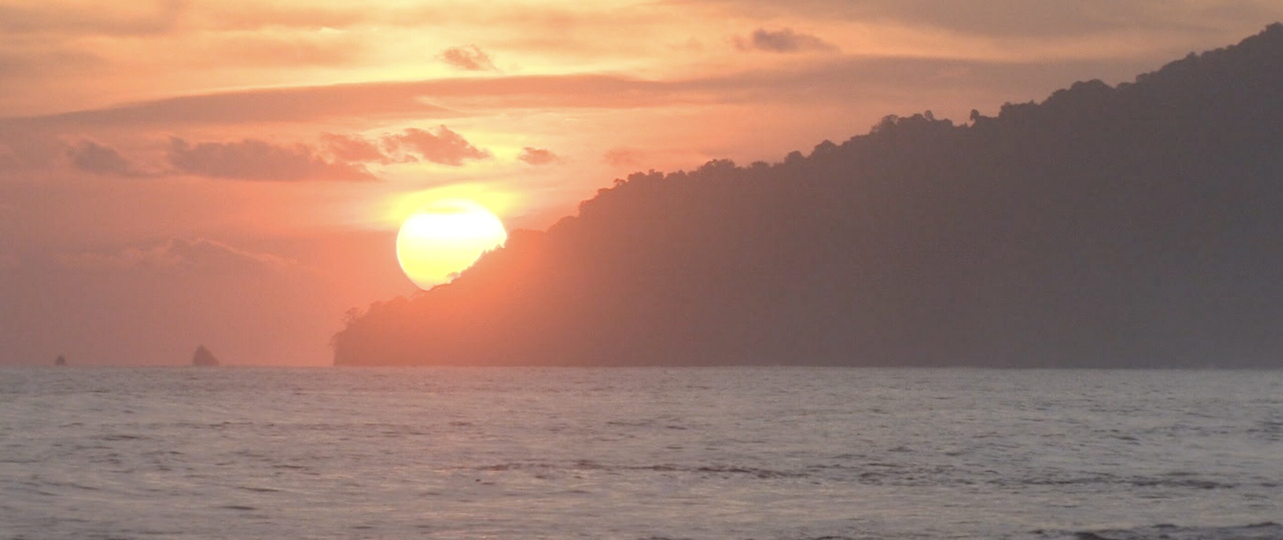 sunset over Corcovado National Park